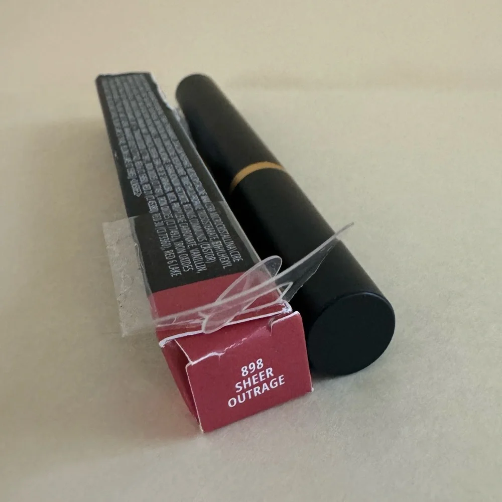 MAC Powder Kiss Velvet Blur Slim Stick Lipstick 898 Sheer Outrage NIB $28